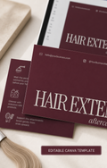 Hair Extension Aftercare Card Template